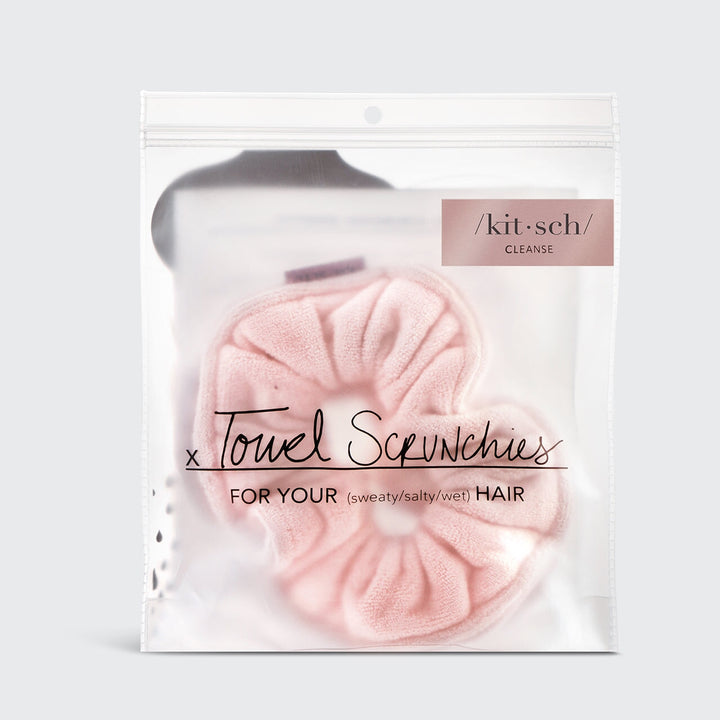 Patented Microfiber Towel Scrunchies - Blush Towel Scrunchies KITSCH 