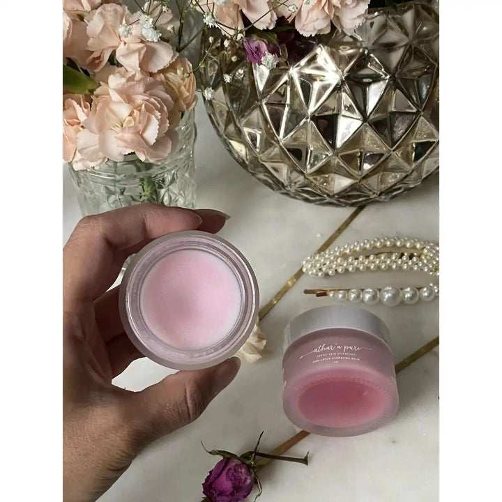 Pink Lotus Hydrating Balm (Organic, Vegan, 100% Natural) Face Athar'a Pure 