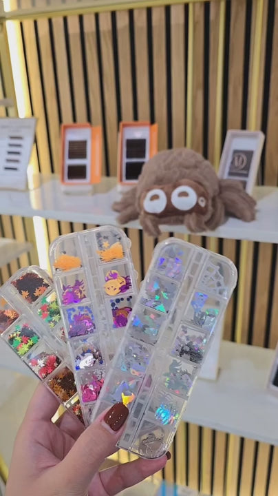 Calcomanías para pestañas y uñas - Colección de otoño 🍁๋࣭⭑☠️ 👻🎃🍂