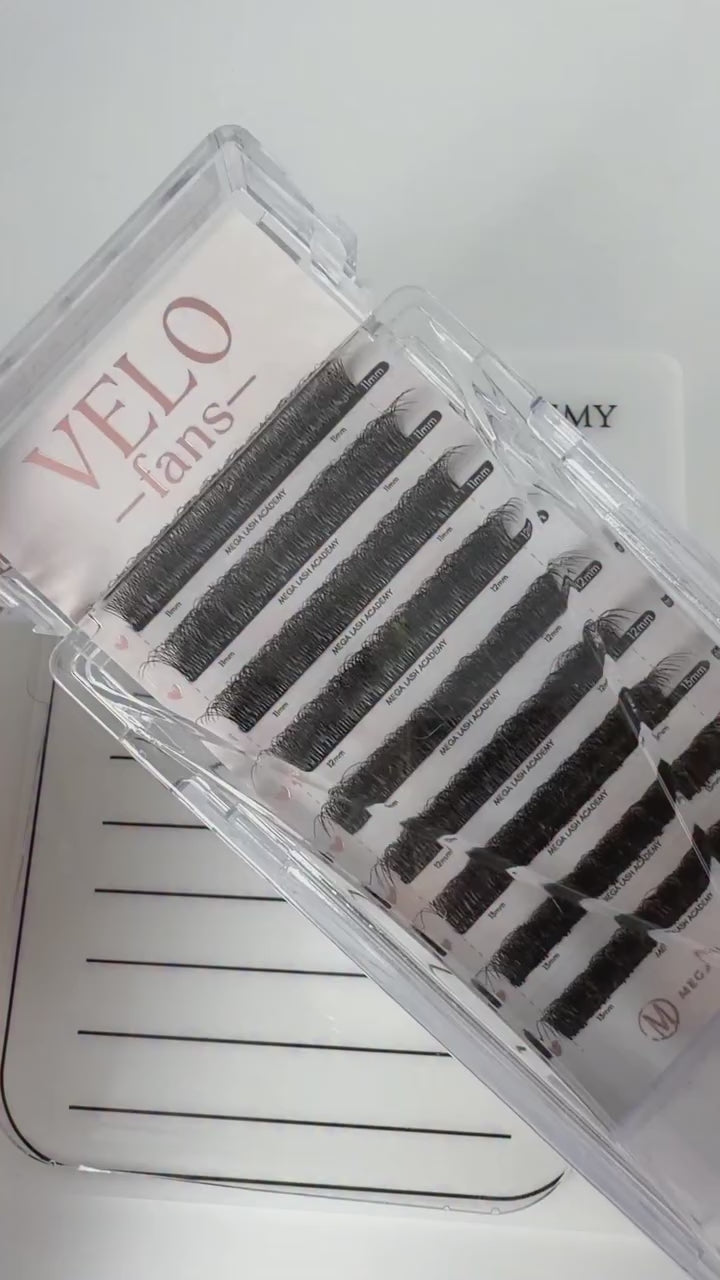 One step promade fans lashes extension Velo Fans handmade fans alternative