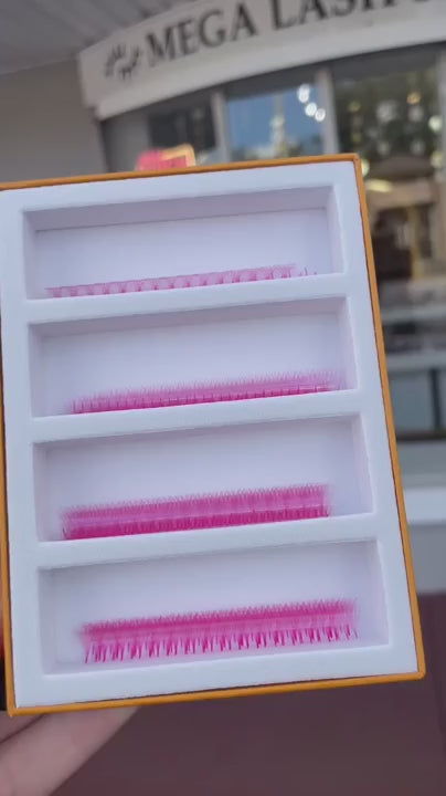 Pink Premade Volume Lash Fans