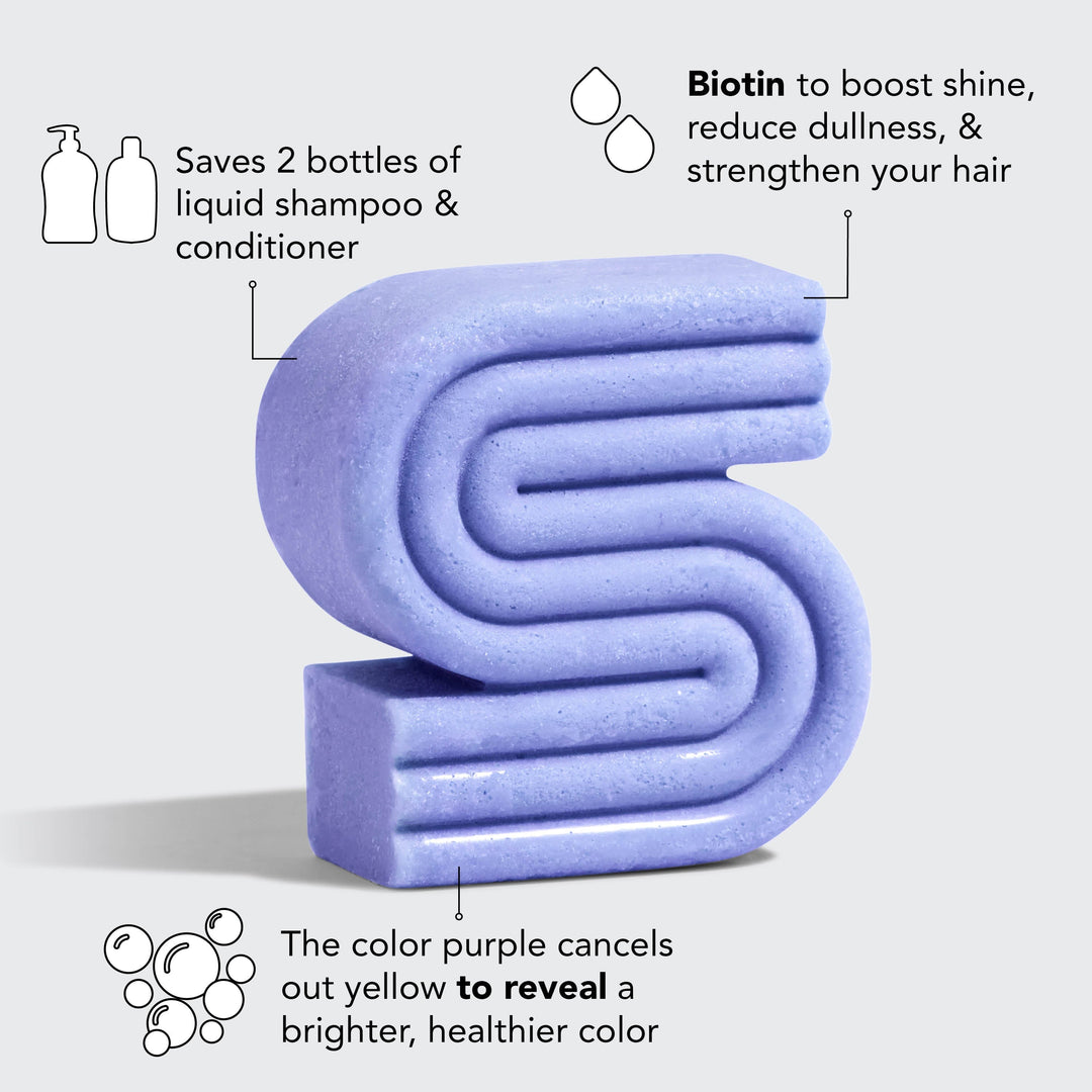 Purple Toning Shampoo Bar for Color Treated & Grey Hair Shampoo KITSCH 