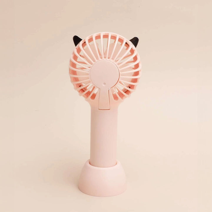 Rechargeable Fan with LED Light Powered Hand Fans & Misters Mega Lash Academy #color_pink