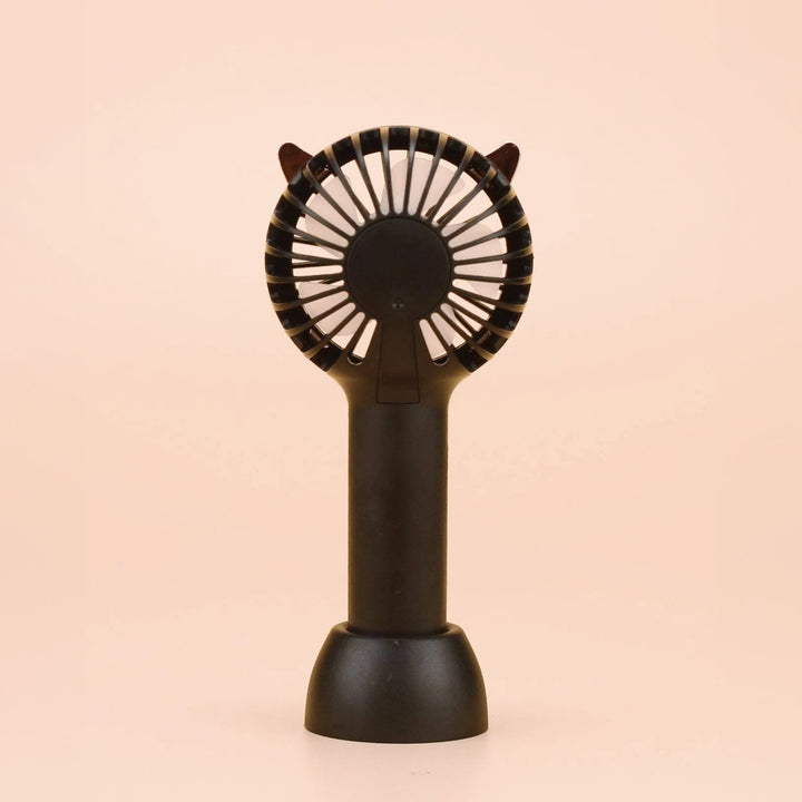 Rechargeable Fan with LED Light Powered Hand Fans & Misters Mega Lash Academy #color_black