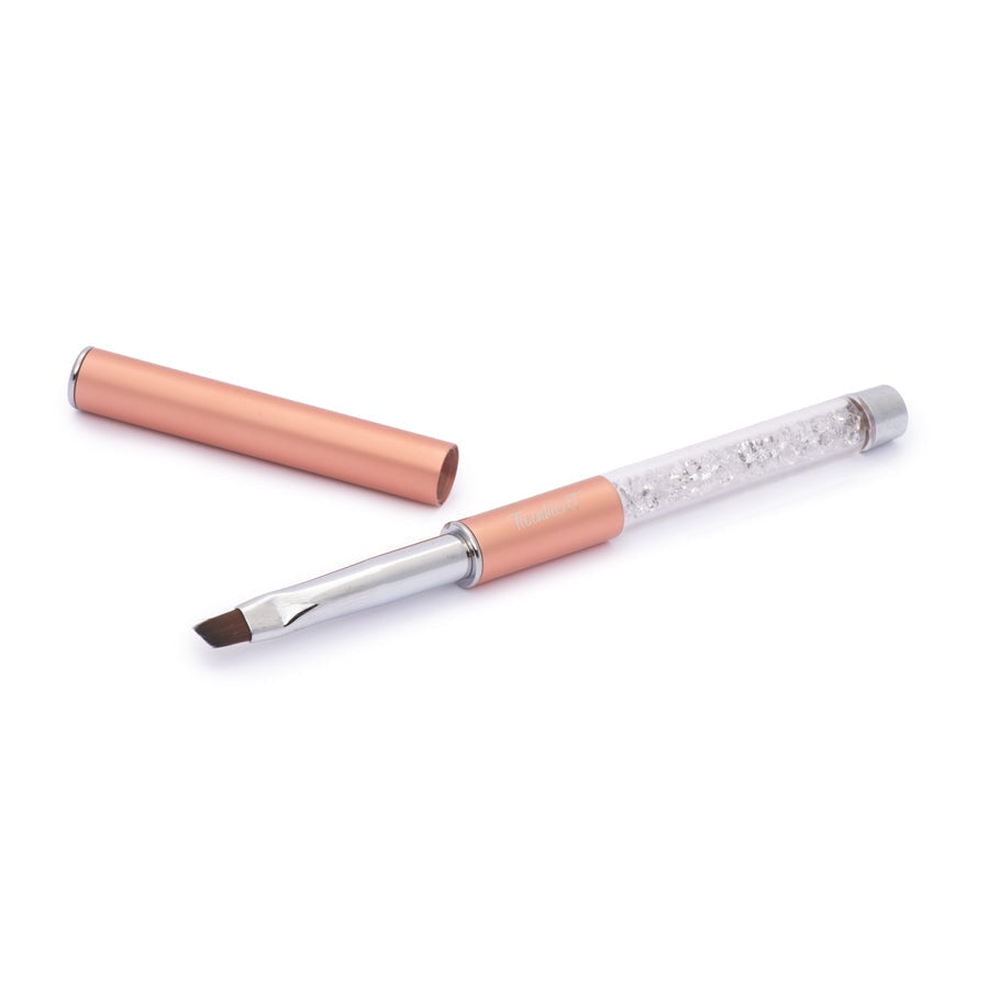 Rose Gold Vegan Clean Up Brush W Cap Nail Tools Twinkled T 