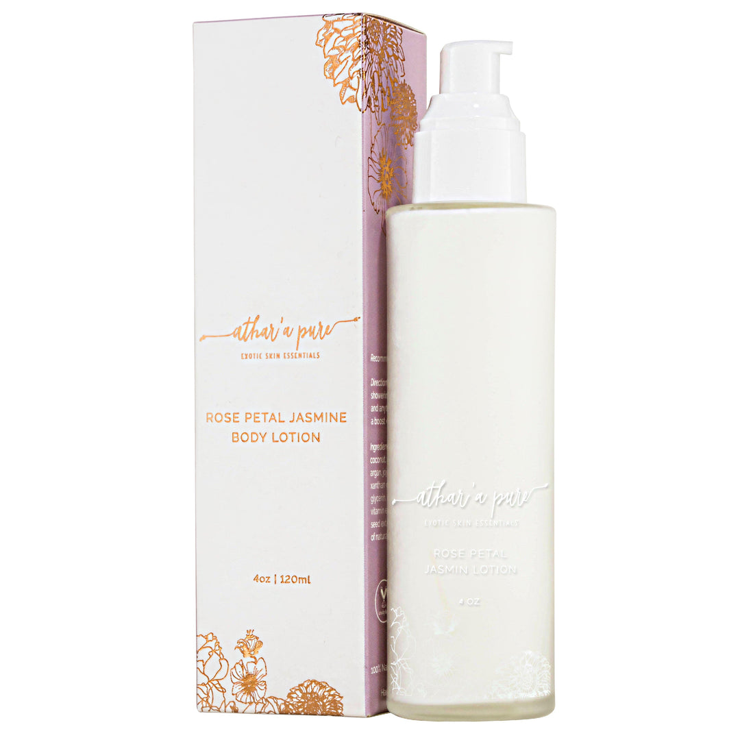 Rose Petal Jasmine Body Lotion (100% Natural, Vegan, Organic)