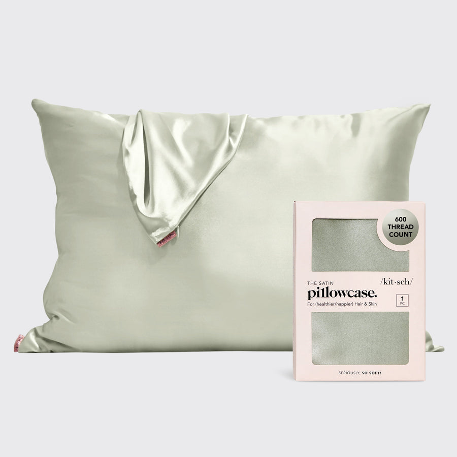 Sage Satin Pillowcase Pillowcases KITSCH 