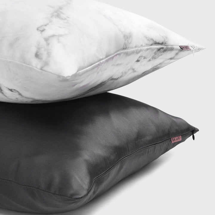 Satin Pillowcase - Charcoal Grey Pillowcases KITSCH 