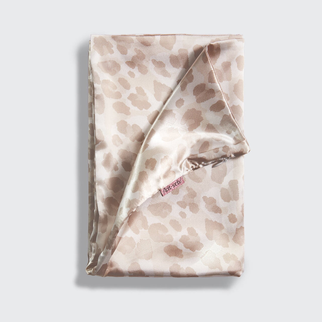 Satin Pillowcase in Leopard Pillowcases KITSCH 