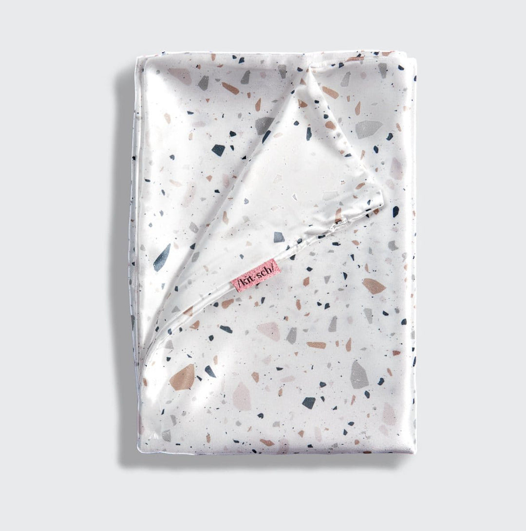 Satin Pillowcase - White Terrazzo Pillowcases KITSCH 