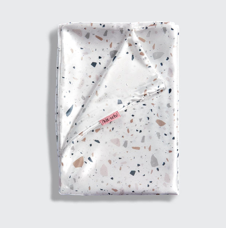 Satin Pillowcase - White Terrazzo Pillowcases KITSCH 