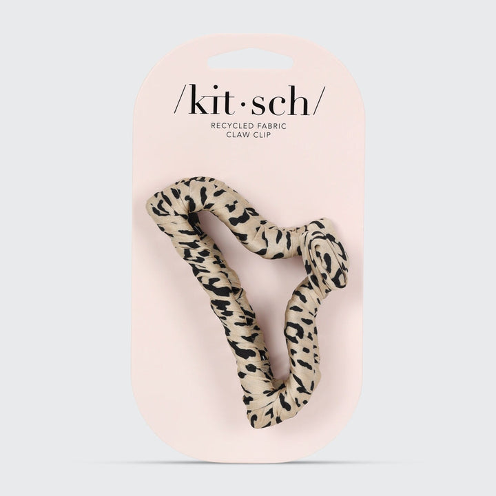 Satin Wrapped Claw Clip - Leopard Claw Clip KITSCH 