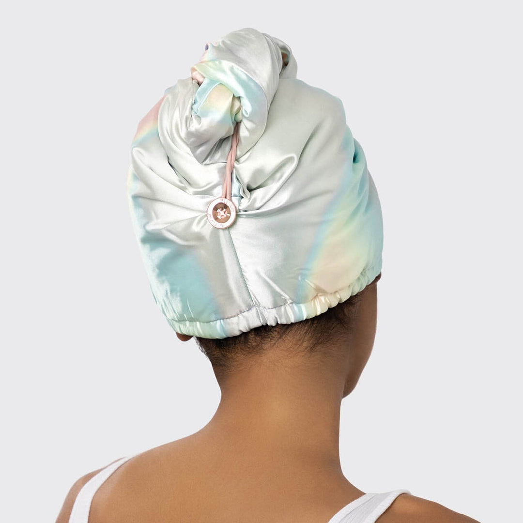 Satin-Wrapped Hair Towel - Aura Hair Towels KITSCH 