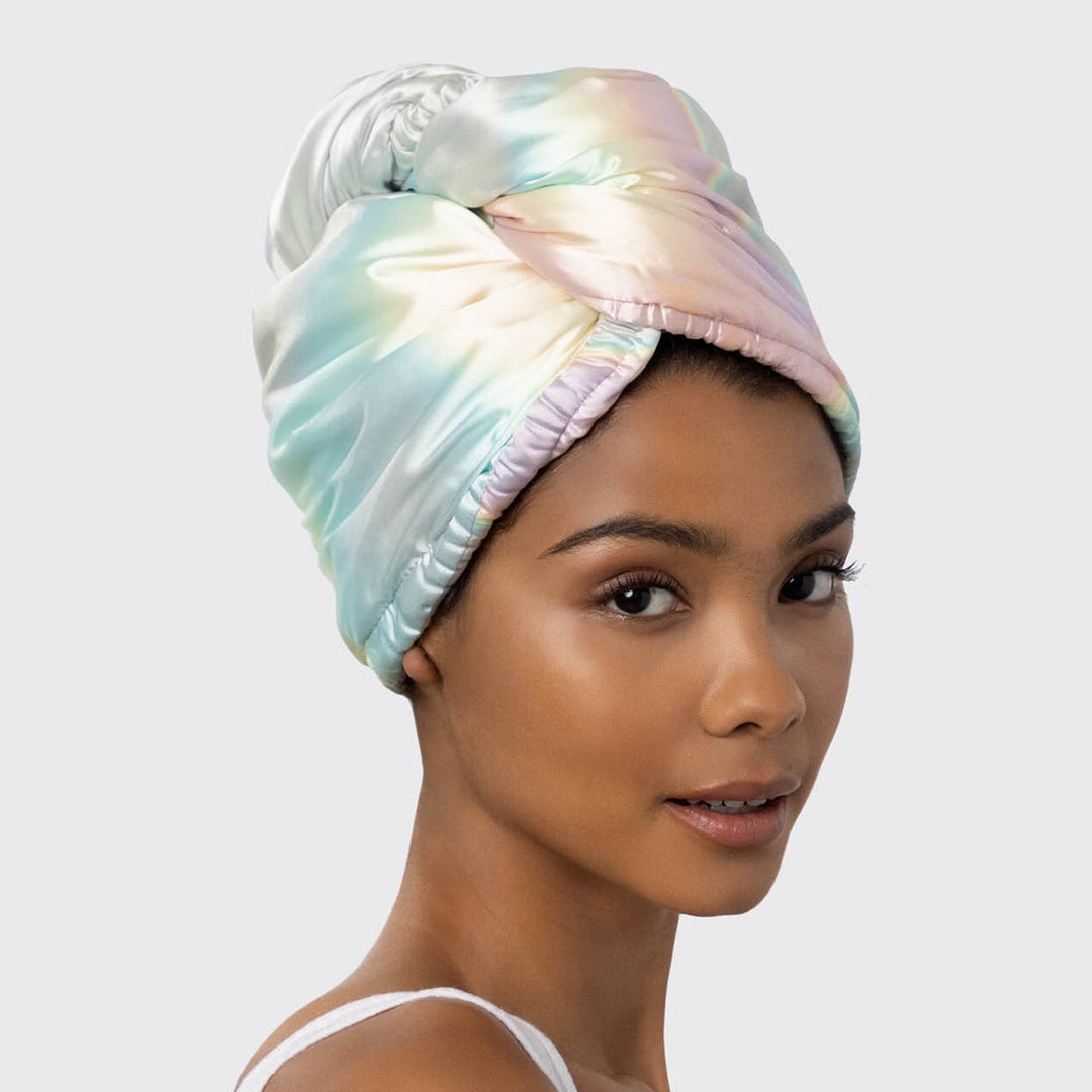 Satin-Wrapped Hair Towel - Aura Hair Towels KITSCH 