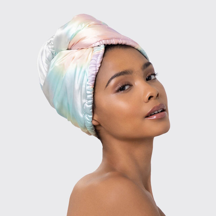 Satin-Wrapped Hair Towel - Aura Hair Towels KITSCH 