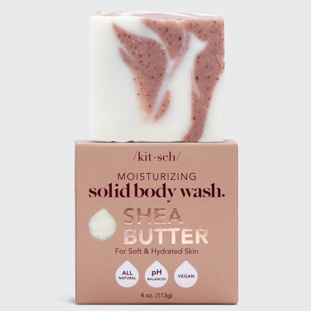 Shea Butter Exfoliating Body Wash Bar Soap KITSCH 