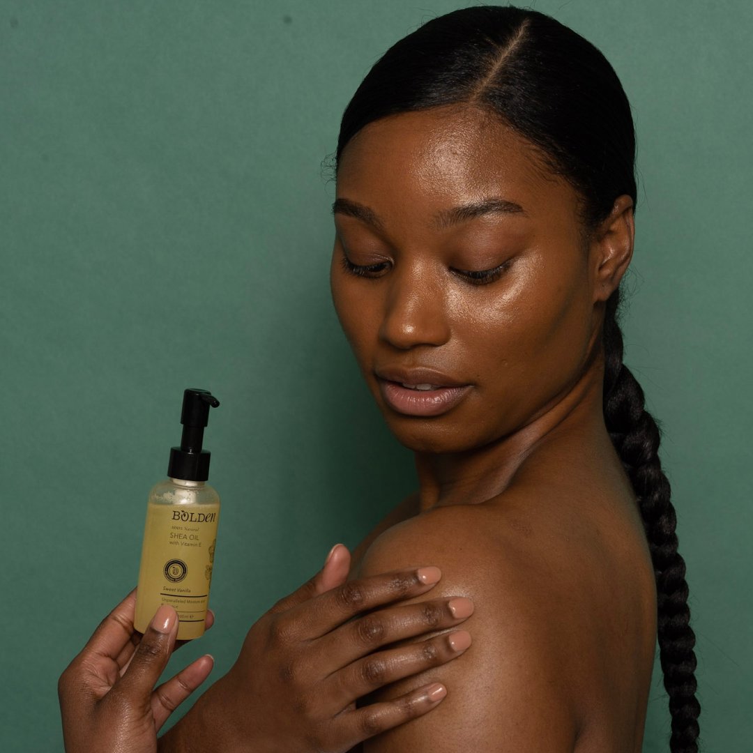 Sweet Vanilla Shea Oil | Moisturizing Body Oil for Dry, Thirsty Skin | 16.9 Fl Oz Shea Oil Boldenusa.com 