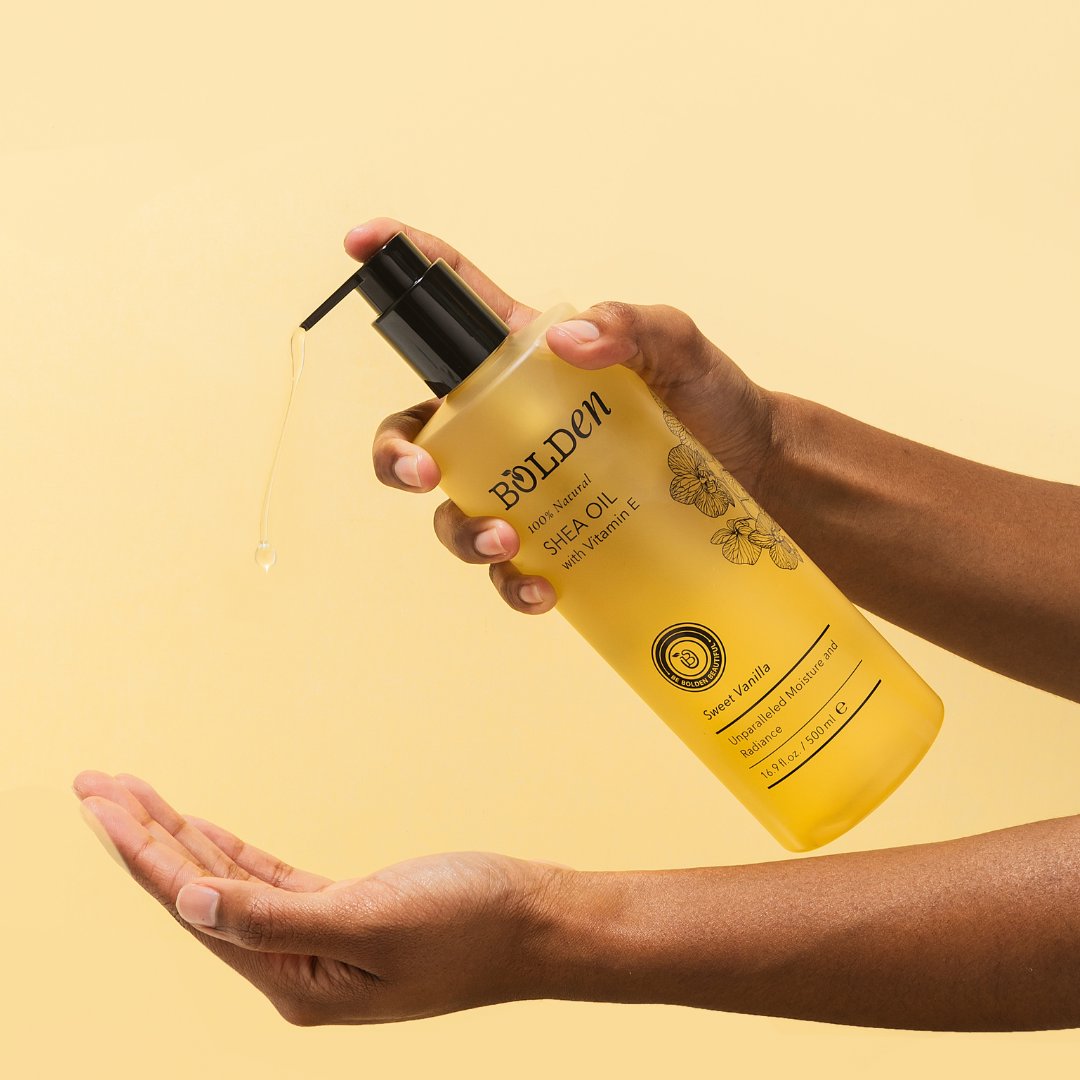 Sweet Vanilla Shea Oil | Moisturizing Body Oil for Dry, Thirsty Skin | 16.9 Fl Oz Shea Oil Boldenusa.com 