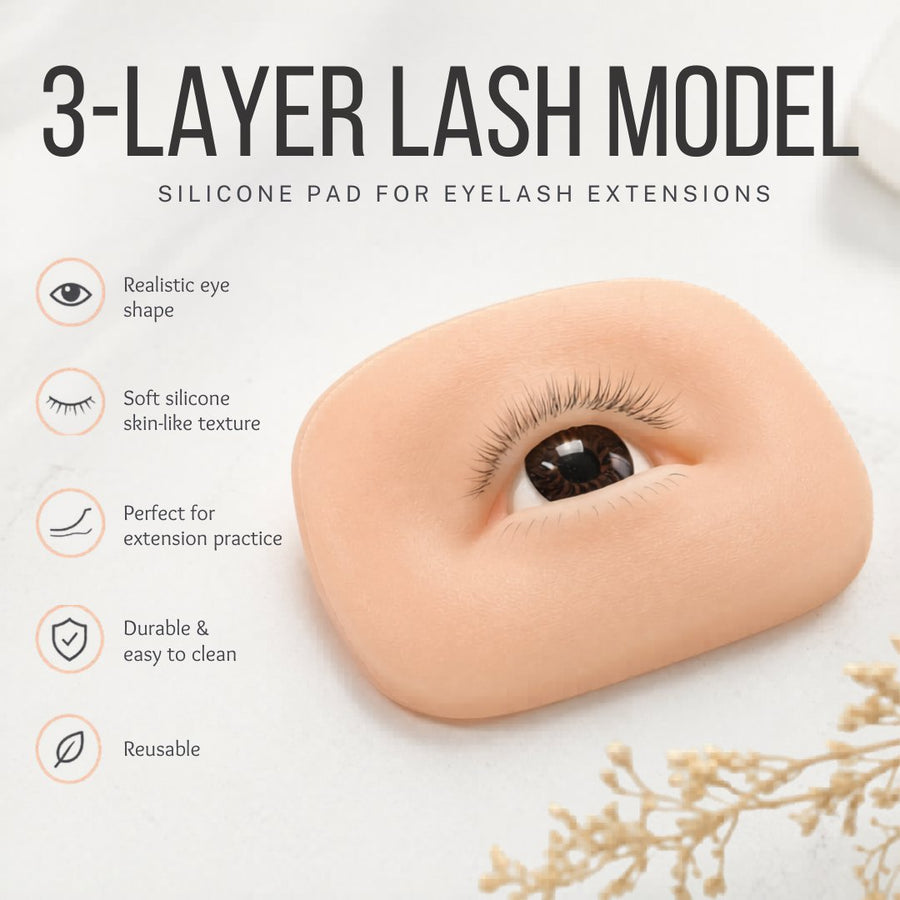 Triple Layer Lash Practice Eye Model Lash Extensions Practice Tray Mega Lash Academy 
