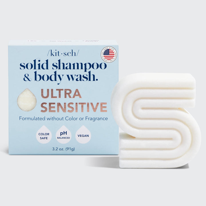 Ultra Sensitive Shampoo & Body Wash Bar Fragrance Free Shampoo KITSCH 