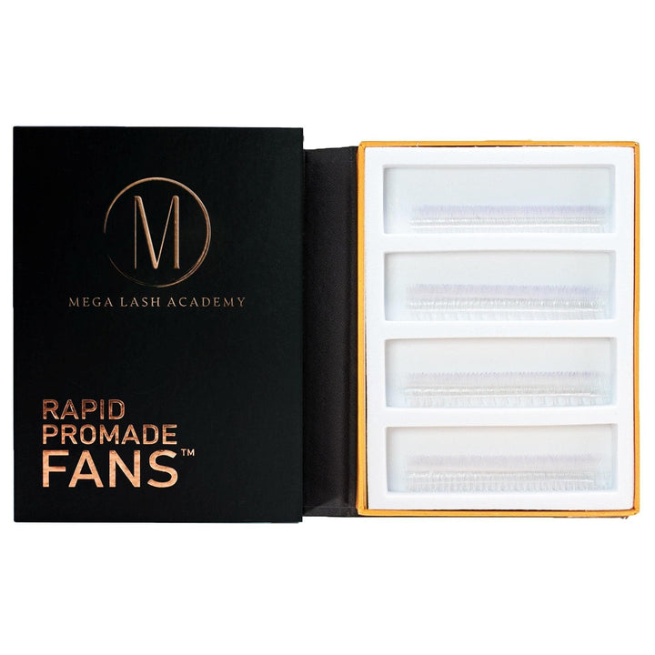 White Lilac Ombré 5D Rapid Promade Fans - 600 Fans - Mega Lash Academy