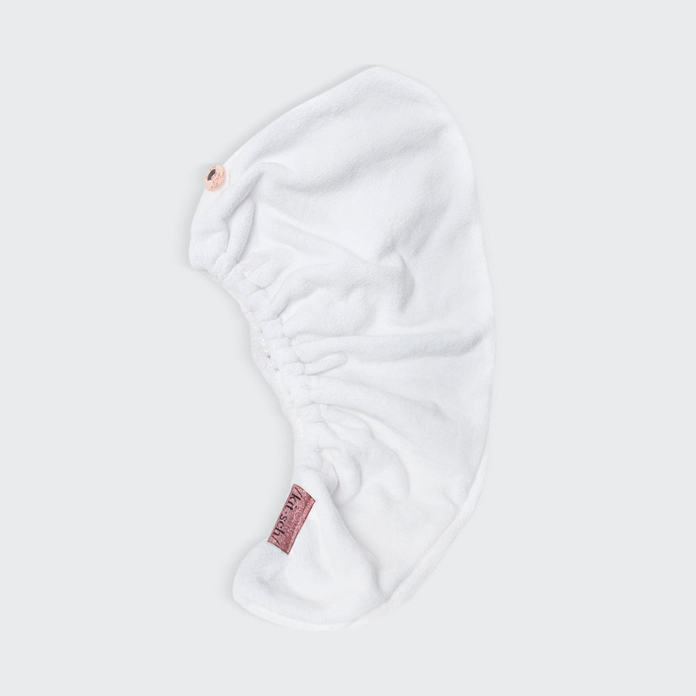 White Microfiber Hair Towel Hair Towels KITSCH 