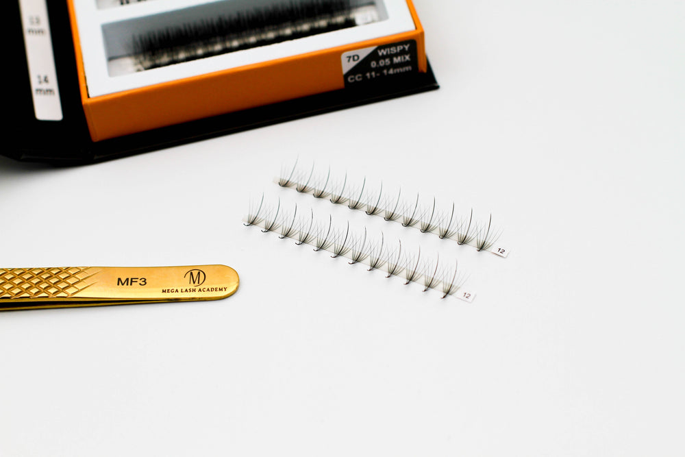 Wispy 7D Mix Rapid Promade Fans - 600 Fans Promade Fans Mega Lash Academy 