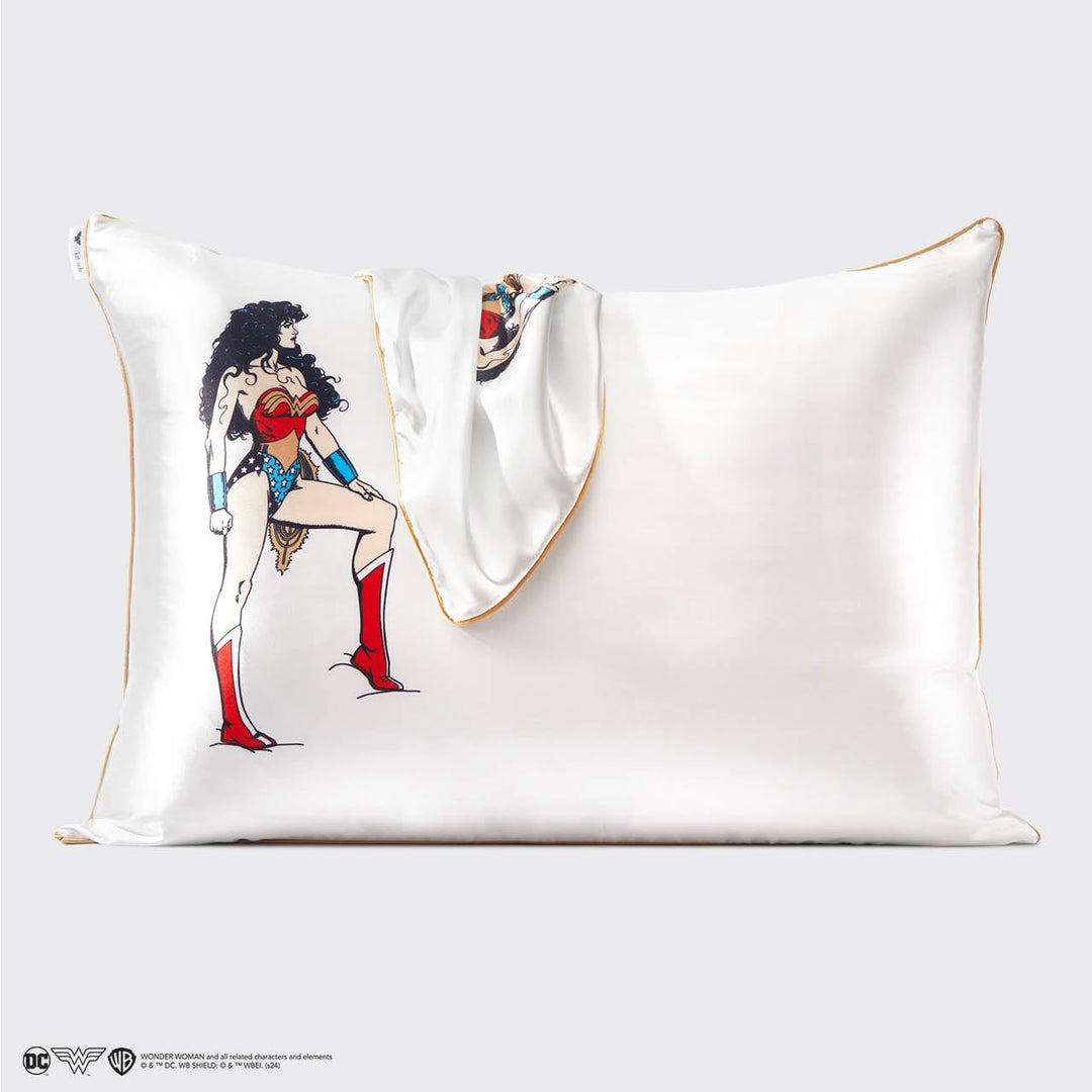 Wonder Woman x Kitsch Satin Pillowcase - Believe In Wonder Pillowcases KITSCH 