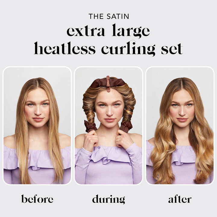 XL Heatless Hair Curler - Chocolate Heatless Hair KITSCH 