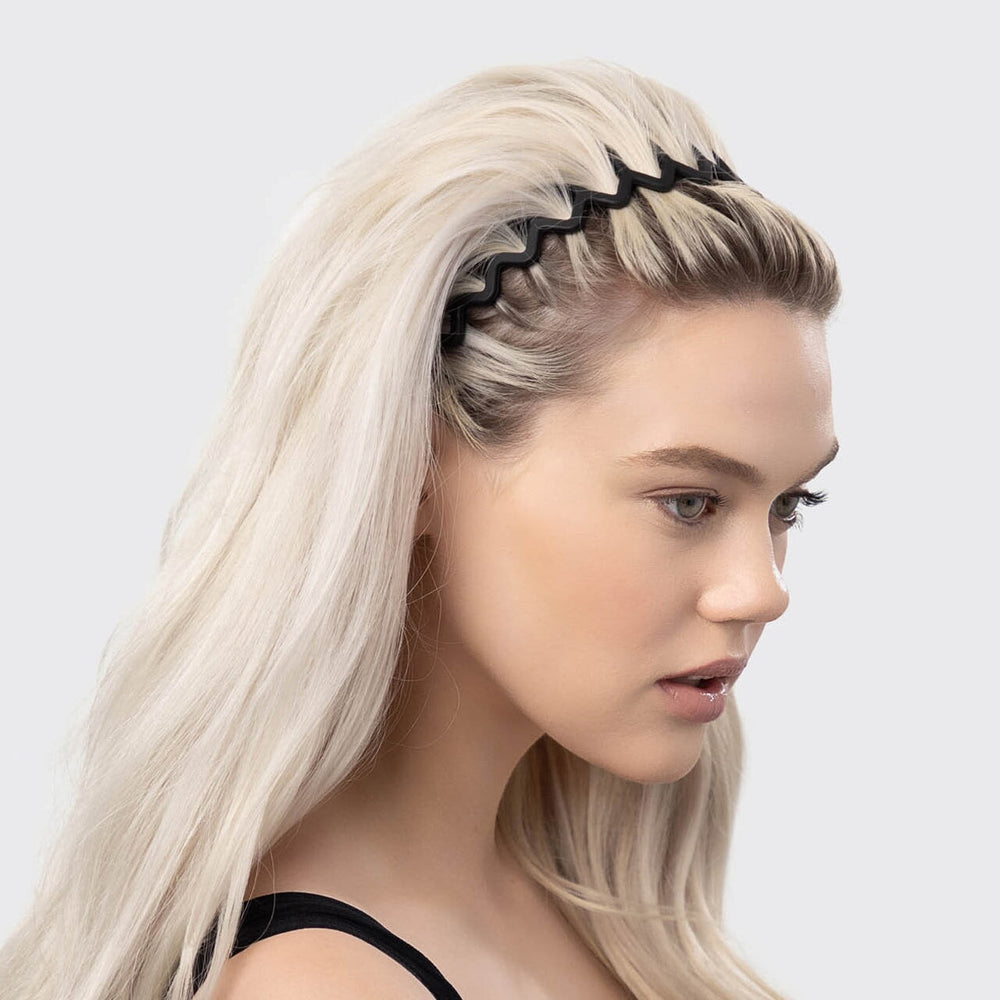 Zig Zag Headband 2pc - Black & Tort Headband KITSCH 